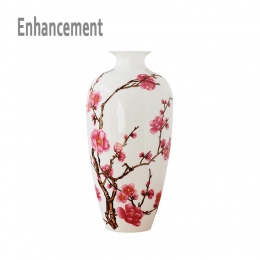Jingdezhen antyczne porcelany klasyczny chiński wazon Kaolin wazon wystrój domu Handmade Plum kwiaty wazony