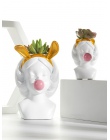 Kreatywny Nordic styl żywica wazon Cute girl guma do żucia doniczka dekoracyjna nowoczesny piękny sztuki dekoracji kompozycja kw