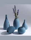 Europa mały wazon mielenia glazury ceramiki czarny niebieski szary wazony kwiat sztuki i rzemiosła akcesoria do dekoracji domu n