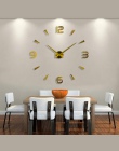 2019 nowy wysokiej jakości 3D naklejki ścienne saat kreatywny salon mody zegary dekoracja do domu duży zegar ścienny duvar saat