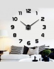 2019 nowy Metall Moderne 3D DIY zegar ścienny akrylowe + EVR + metalowe lustro dekoracyjne Super duży 130 cm x 130 cm fabryka da