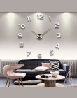 2019 nowy Metall Moderne 3D DIY zegar ścienny akrylowe + EVR + metalowe lustro dekoracyjne Super duży 130 cm x 130 cm fabryka da