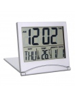 Składany LCD cyfrowy budzik biurko tabeli stacja pogody na biurko temperatura podróży Ectronic Mini zegar