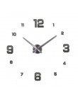 Nowa moda diy akrylowe lustrzany zegar ścienny europa 3d duży zegarek kwarcowy martwa natura zegary ścienne pokój dzienny domu n