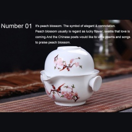 Ceramiki Kung Fu zestaw herbaty zawiera 1 garnek 1 kubek, wysokiej jakości elegancki gaiwan, piękny i łatwy czajnik czajniczek. 