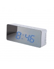 Nowy LED lustro budzik zegar cyfrowy drzemki tabeli zegar elektroniczny czas wyświetlania temperatury domu zegar dekoracyjny Des
