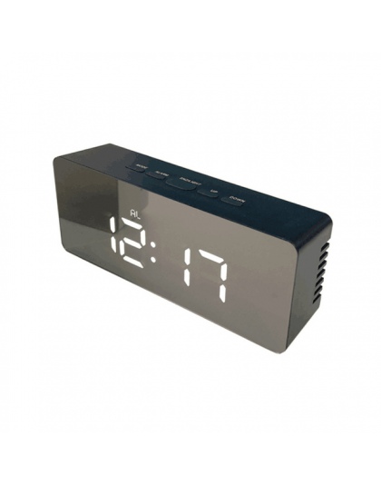 Nowy LED lustro budzik zegar cyfrowy drzemki tabeli zegar elektroniczny czas wyświetlania temperatury domu zegar dekoracyjny Des
