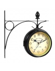 Europejski styl dwustronny zegar ścienny kreatywne klasyczne zegary monochromatyczne