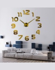 Nowy 3d zegar ścienny projekt duże akrylowe lustro zegary naklejki akcesoria do salonu dekoracyjne dom zegar na ścianie