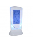 Cyfrowy LCD budzik kalendarz termometr podświetlenie wielofunkcyjny zegar z wyświetlaczem niebieskie podświetlenie LED budziki r