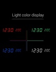 Saat kreatywny zegar cyfrowy drewniany zegar elektroniczny elektroniczny LED czas wyświetlania temperatury i wilgotność wykrywa 