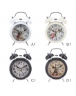 Alarm zegar do dekoracji domu tyka Retro Vintage Twin Bell biurko lampki nocne budzik 4 kolory antyczny zegar akcesoria do dekor