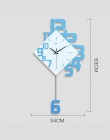 Huśtawka zegar ścienny nowoczesny Design Nordic styl salon zegary ścienne moda kreatywny sypialnia cichy kwarcowy zegarki