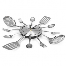 Sztućce Design zegar ścienny metalowy nóż widelec łyżka kuchnia zegary kreatywny nowoczesne dekoracje do domu unikalny styl ście