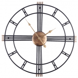 Elegancki nowoczesny zegar ścienny metalowy okrągły minimalistyczny w czarnym kolorze dekoracyjne złote wskazówki