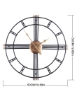 50 cm Retro żelaza sztuki antyki wyciszenie zegary ścienne dekoracje do domowego biura cichy zegar kwarcowy zegarek zegar ścienn