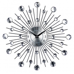 W stylu Vintage metalowe sztuki zegar ścienny luksusowe diament duży ścienny zegarek Orologio Da Parete zegar Morden designerski