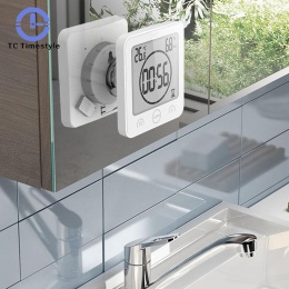 LCD wodoodporny prysznic zegar cyfrowy łazienka zegary zegar temperatury prysznic zegarki zegar ścienny akcesoria do dekoracji d