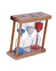 1/3/5 minut rama z drewna klepsydra klepsydra piasek zegar losowy kolor dla dzieci w domu stół herbata wystrój zabawki Xmas prez