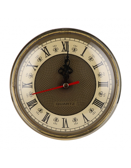 130mm zegar kwarcowy ruch wkładka cyframi rzymskimi biała twarz złota wykończenia zegarek DIY akcesoria
