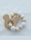 INS Nordic Style drewniane koraliki ozdoba słodki miś w kształcie drewna zabawki dla dzieci do pokoju dziecka przedszkole namiot
