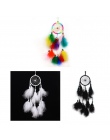 55 cm ręcznie robione Indian Dream Catcher netto z piórami kuranty wiatrowe ściany wiszące Dreamcatcher rzemiosła prezent darmow