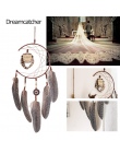 Nordic styl sowa Dreamcatcher moda wystrój domu prezenty urodzinowe wiatr kuranty Dream Catcher naturalne pióra draperie