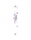 Gwiazdy plastikowe kryształ 4 metalowe rury Windchime gongu wiatru domu ogród wystrój #76473