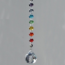 1 sztuk 20mm 30mm 40mm kryształowy pryzmat Ball Chakra kolory Rondelle koraliki Strand projekt Rainbow Suncatcher na boże narodz