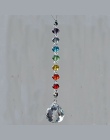 1 sztuk 20mm 30mm 40mm kryształowy pryzmat Ball Chakra kolory Rondelle koraliki Strand projekt Rainbow Suncatcher na boże narodz