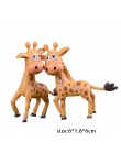 2 sztuk/partia sztuczne Mini Sika Deer żyrafa Fairy Garden miniatury gnomy mech terrarium żywica rzemiosło figurki dekoracji wnę