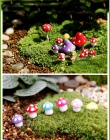 20 sztuk grzyby Terrarium figurki bajki ogród miniatury Party ogród Mini grzyb ogród ozdoba rzemiosło żywicy ozdoby