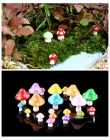20 sztuk grzyby Terrarium figurki bajki ogród miniatury Party ogród Mini grzyb ogród ozdoba rzemiosło żywicy ozdoby