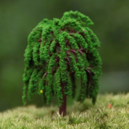 Sztuczne mini drzewa wierzby fairy garden miniatury mini gnomy mech terraria figurki do dekoracji ogrodu ozdoby