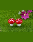 50 sztuk 2 cm/3 cm sztuczne Mini czerwony grzyb miniatury bajki ogród mech do terrarium kawaii ozdoby stosy rzemiosła dla domu
