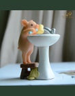 Codzienna kolekcja wystrój domu ogród miniaturowe figurki zwierząt pulpit dekoracji śliczna świnia rysunek zabawki prezent dla d