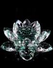 Kryształowy lotosu sylwetkę z przycisk do papieru Ornament Feng Shui wystrój kolekcja Vintage akcesoria do dekoracji domu rzemio