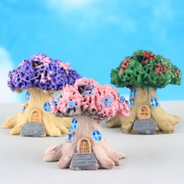 Ograniczone w czasie Oferta Specjalna Micro Krajobraz Fairy Garden Miniatury Rzemiosło Żywicy Ozdoby Dekoracyjne Drzewa Dom Top 