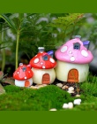 Sztuczne grzyby dom dla lalek Fairy Garden miniatury terraria rzemiosło żywiczne figurki do dekoracji wnętrz losowy kolor