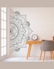 Mandala w pół ściany naklejka do wystroju do domu Removable Vinyl naklejka na medytacja joga Wall Art salon mural do sypialni G1