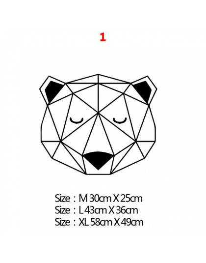 27 styl geometria zwierząt naklejki ścienne do dekoracji domu akcesoria pokój dzienny dekoracja sypialni duża Wall Art naklejki 