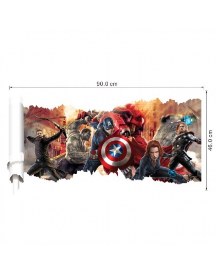 Marvel's Avengers naklejki ścienne naklejki dla dzieci pokój Home tapeta z dekorem plakat przedszkole Wall Art