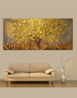 Ręcznie malowane nóż złota drzewa obraz olejny na płótnie duża paleta 3D obrazy do salonu nowoczesne abstrakcyjna dekoracja na ś