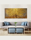 Ręcznie malowane nóż złota drzewa obraz olejny na płótnie duża paleta 3D obrazy do salonu nowoczesne abstrakcyjna dekoracja na ś