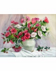 CHUNXIA oprawione obraz DIY według numerów kolorowy kwiat akrylowe malarstwo nowoczesne obraz ozdobny do salonu 40x50 cm RA3284