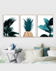 Nordic ananas malowanie plakaty ścienne Cuadros Decoracion plakaty i reprodukcje roślin plakat artystyczny na płótnie malarstwo 