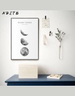 Fazy księżyca na płótnie plakaty i reprodukcje minimalistyczny Luna Wall Art malarstwo abstrakcyjne Nordic dekoracji zdjęcia now