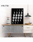Fazy księżyca na płótnie plakaty i reprodukcje minimalistyczny Luna Wall Art malarstwo abstrakcyjne Nordic dekoracji zdjęcia now