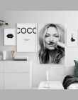 Streszczenie nowoczesne moda na płótnie malarstwo czarny i biały Salon plakaty drukuje Nordic obrazy na ścianę do salonu wystrój