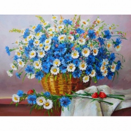 CHUNXIA oprawione obraz DIY według numerów kolorowy kwiat akrylowe malarstwo nowoczesne obraz ozdobny do salonu 40x50 cm RA3511